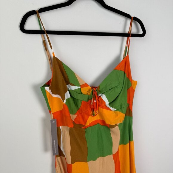 Faithfull The Brand NWT Tempio Midi Dress Costa Smeralda Print Size US 8 - Picture 7 of 10